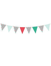 flag-paper-bunting-for-christmas-in-red-white-and-green-1-3m|FLG14|Luck and Luck| 1